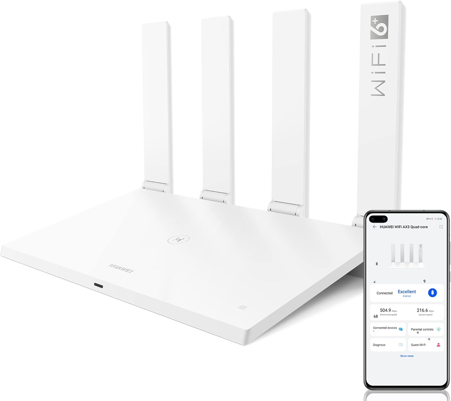 Huawei AX3 Quad Core Router görseli